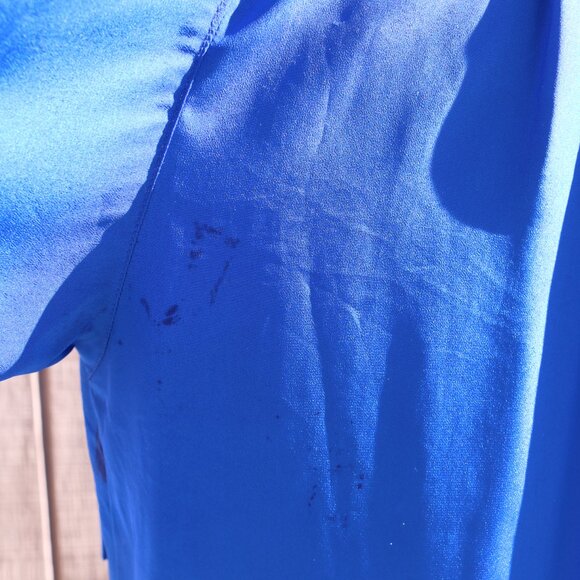 Ports International Dress Royal Blue Button Down Long Dress Shirt Dre - Picture 10 of 14